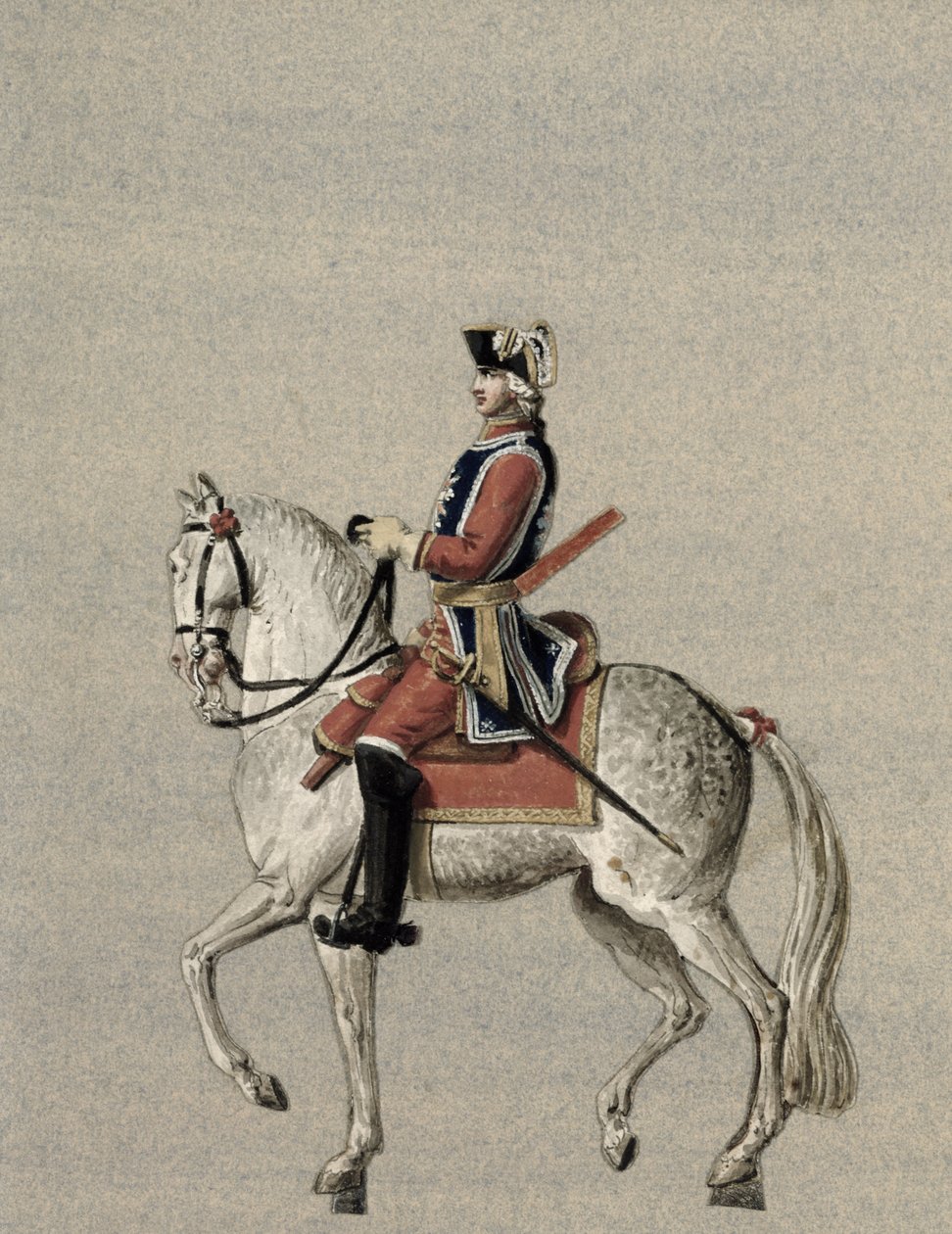 Beauveau-Craon查尔斯王子的骑马肖像（1720-93） 作者 皮埃尔·安托万·莱苏厄