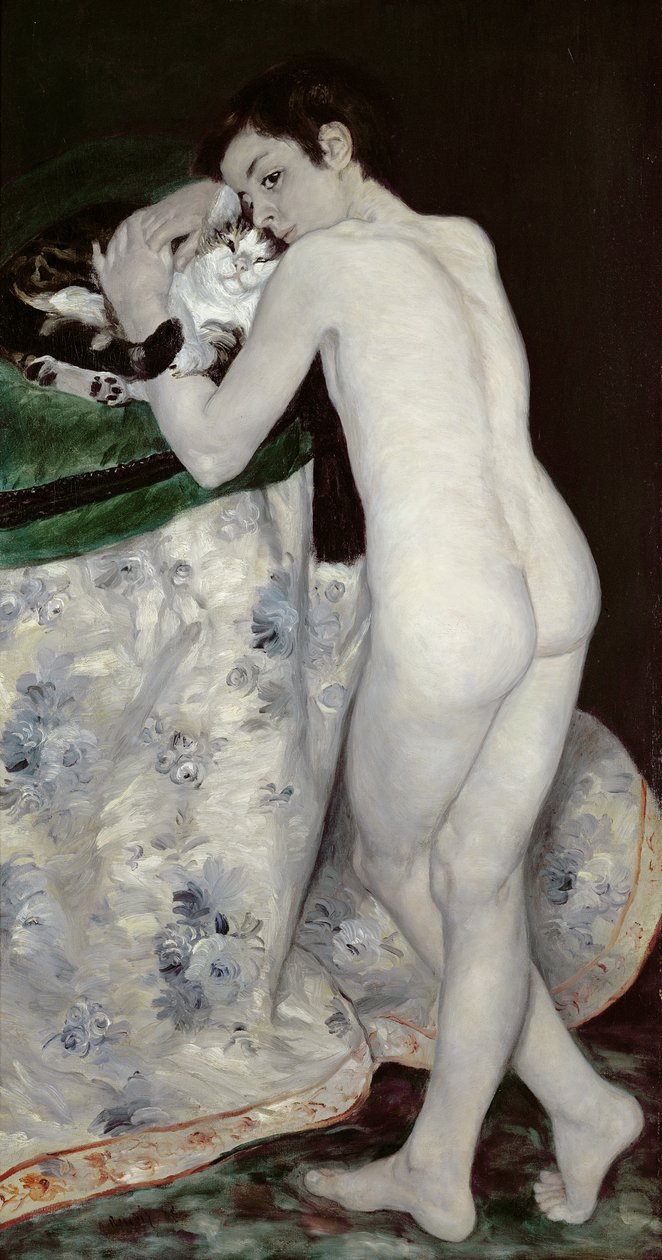 一只猫的男孩，1868年 作者 皮埃尔·奥古斯特·雷诺阿