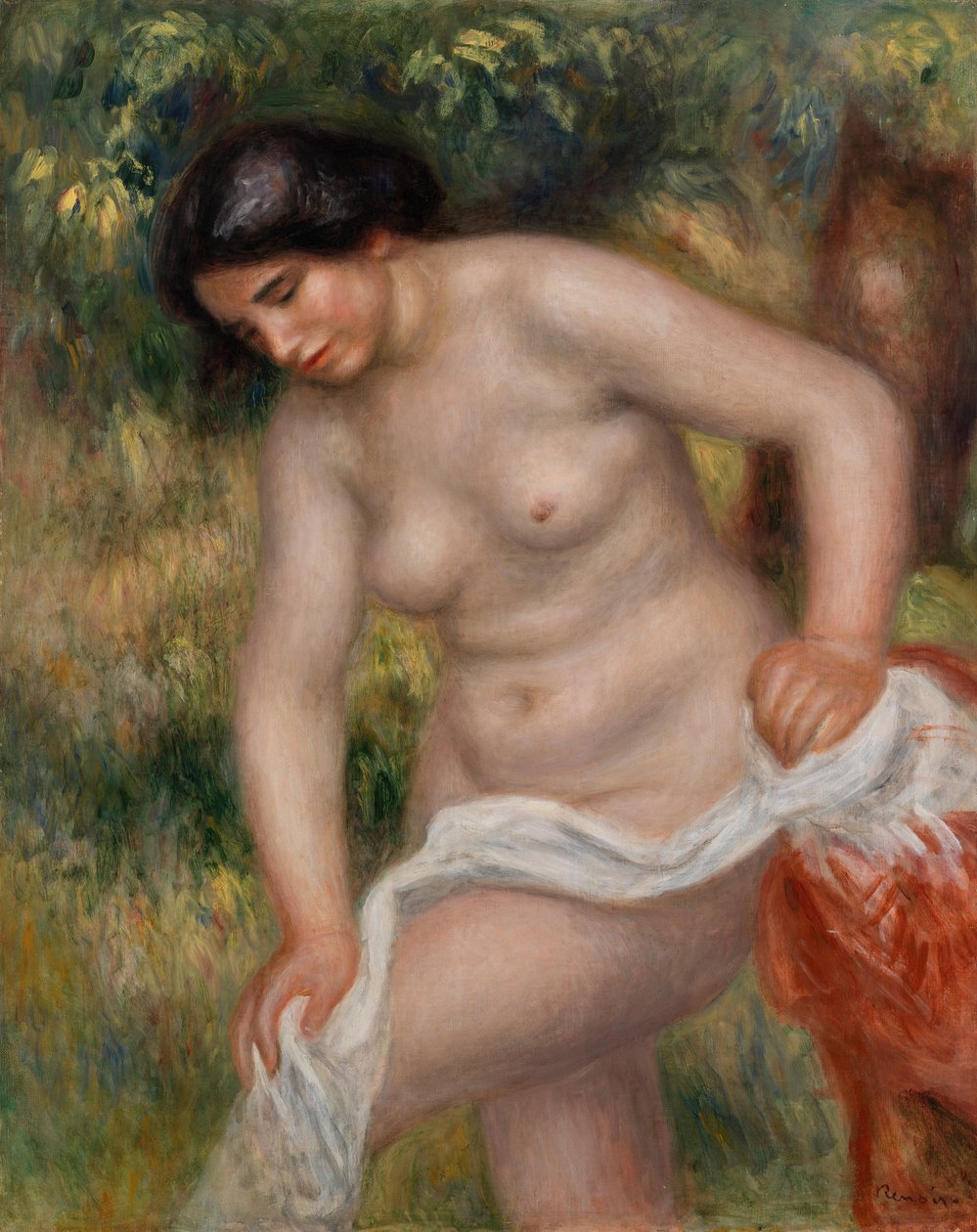 Bather Drying自己 作者 皮埃尔·奥古斯特·雷诺阿