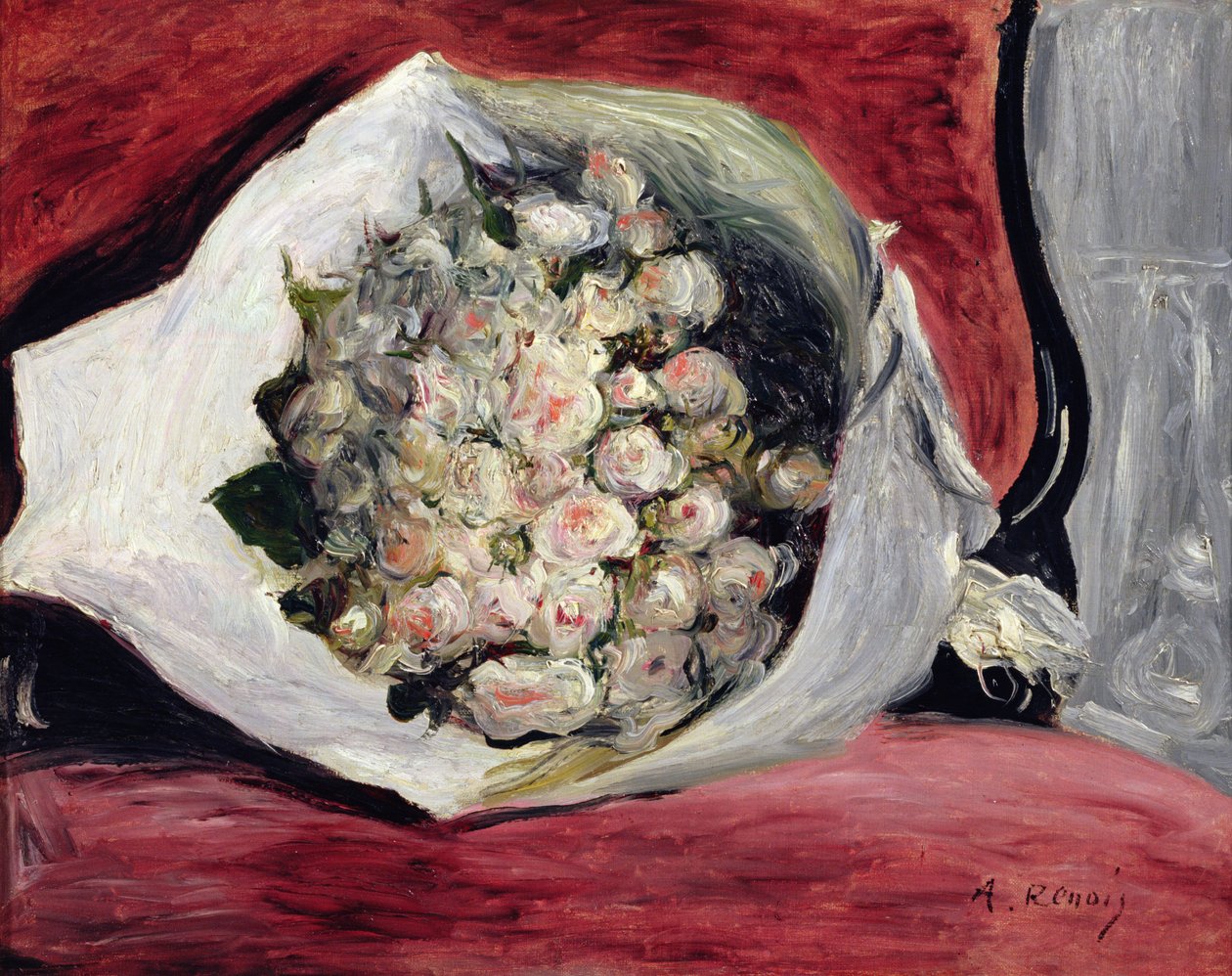 在剧院盒子里的花束，c.1878-80 作者 皮埃尔·奥古斯特·雷诺阿