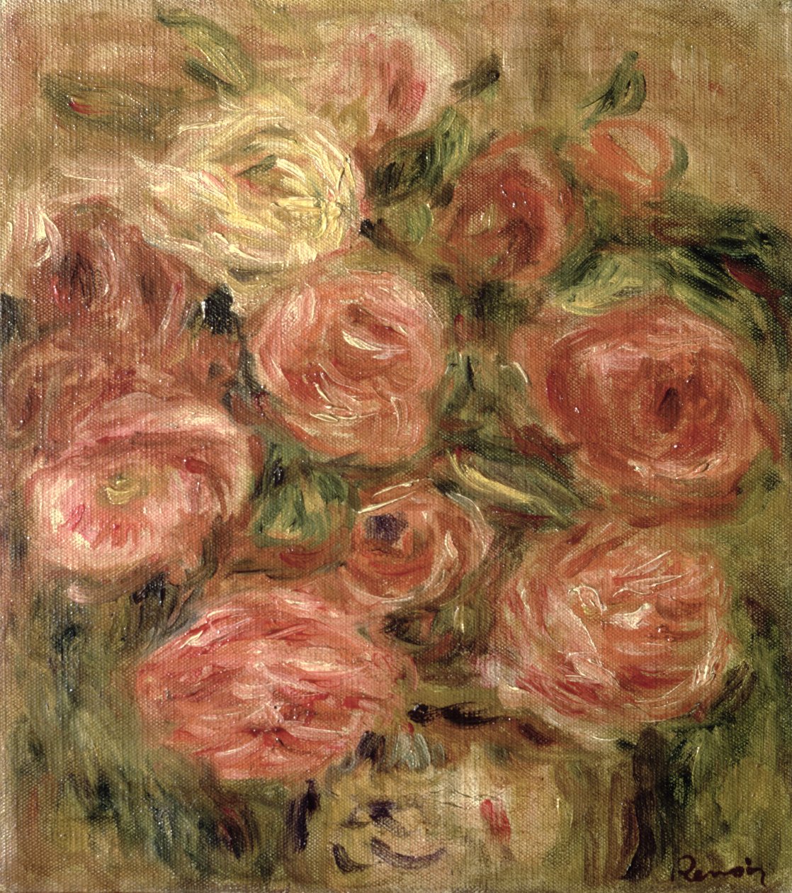 鲜花，1913-19 作者 皮埃尔·奥古斯特·雷诺阿
