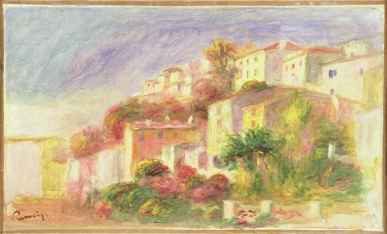 C18的邮局花园，1918年 作者 皮埃尔·奥古斯特·雷诺阿