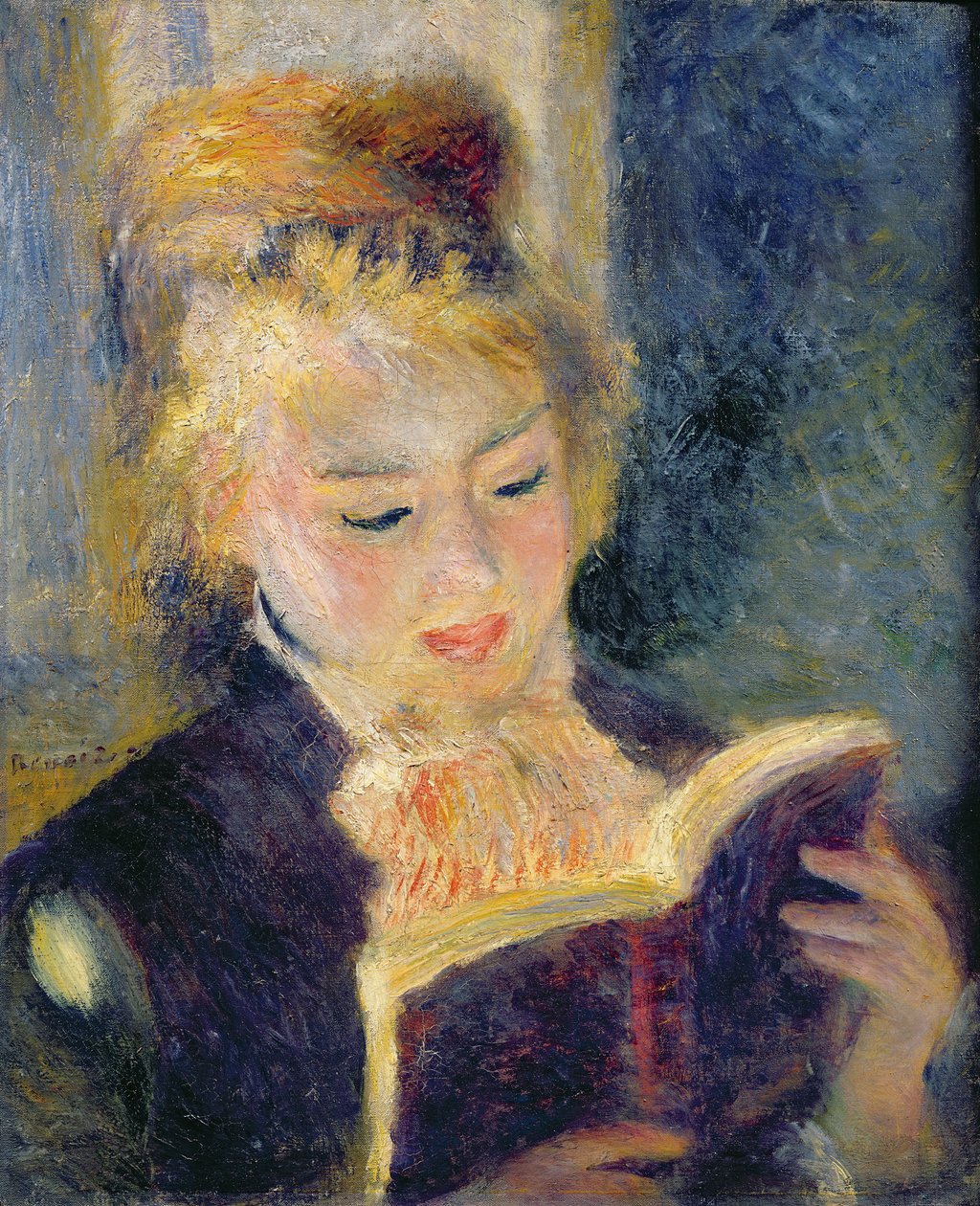 女孩读书，1874年 作者 皮埃尔·奥古斯特·雷诺阿