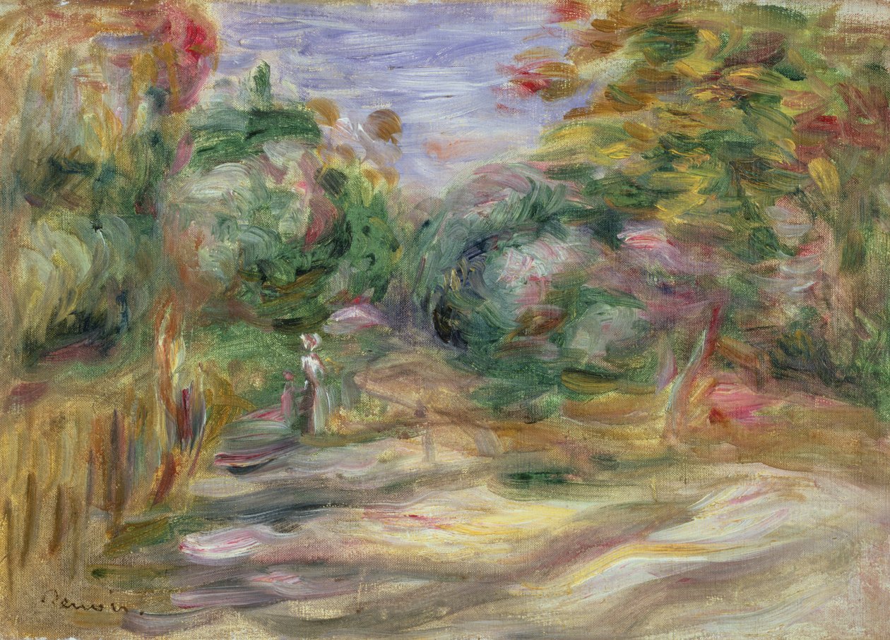 风景 - 巷 作者 皮埃尔·奥古斯特·雷诺阿