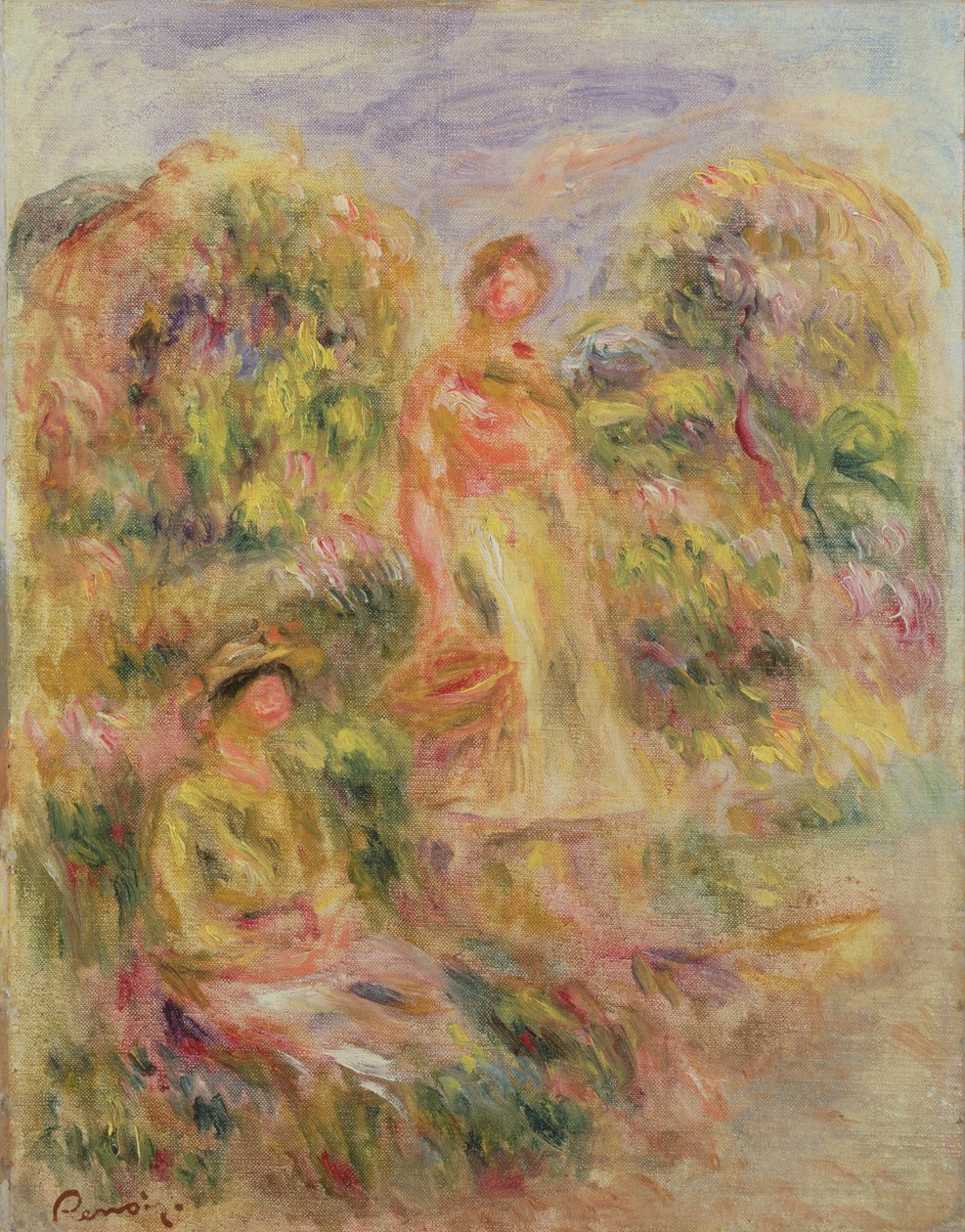 1919年两个女人的风景 作者 皮埃尔·奥古斯特·雷诺阿