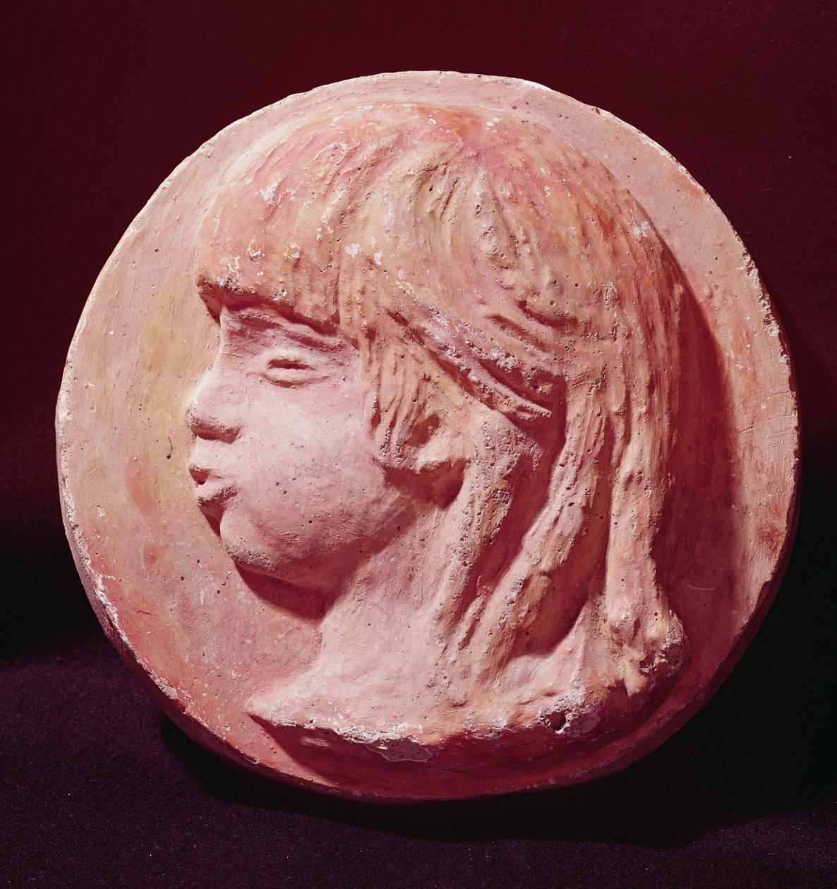 克劳德·雷诺阿的奖章肖像（1901-81）（水泥） 作者 皮埃尔·奥古斯特·雷诺阿