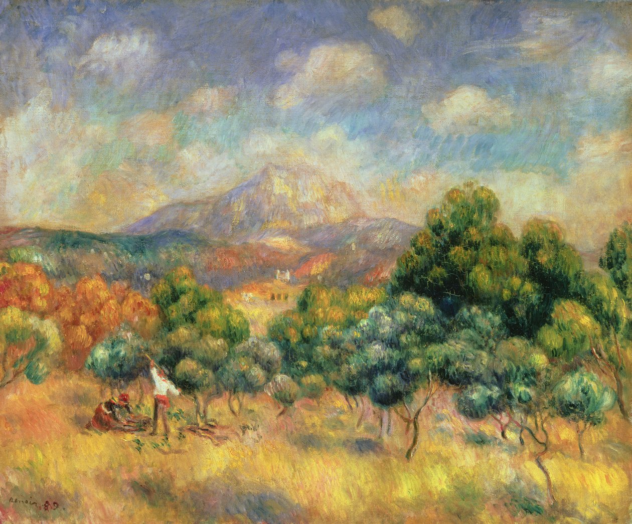 Mont Sainte-Victoire，1889年 作者 皮埃尔·奥古斯特·雷诺阿