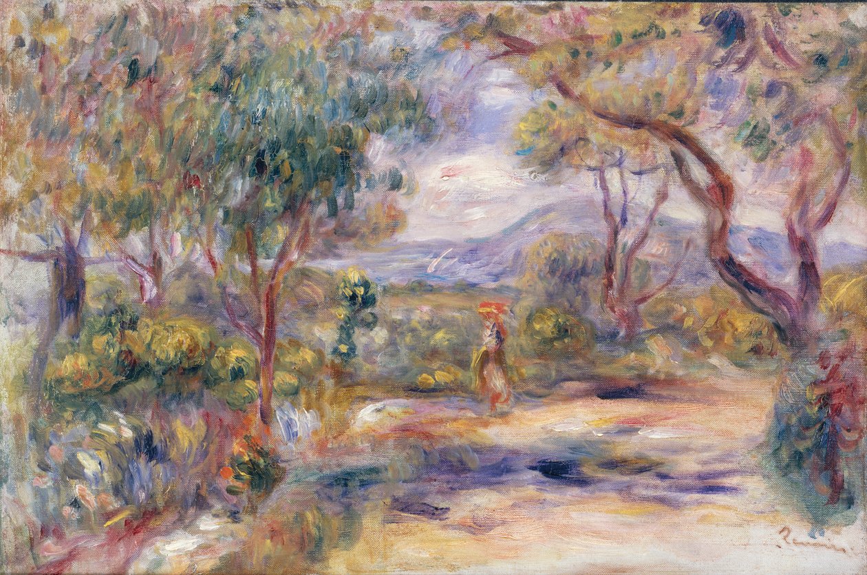 戛纳（雷诺阿花园）c.1914景观 作者 皮埃尔·奥古斯特·雷诺阿