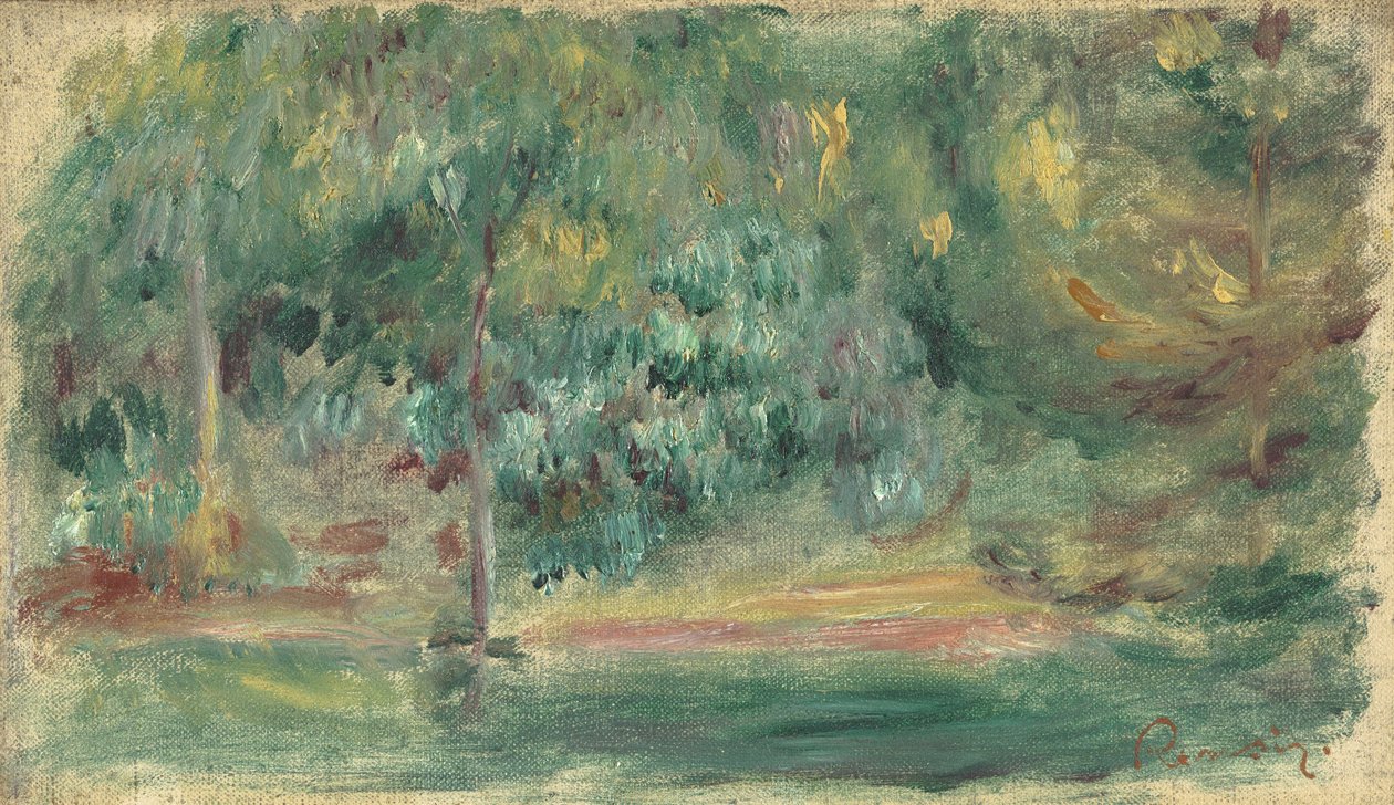 风景，c.1860-80 作者 皮埃尔·奥古斯特·雷诺阿