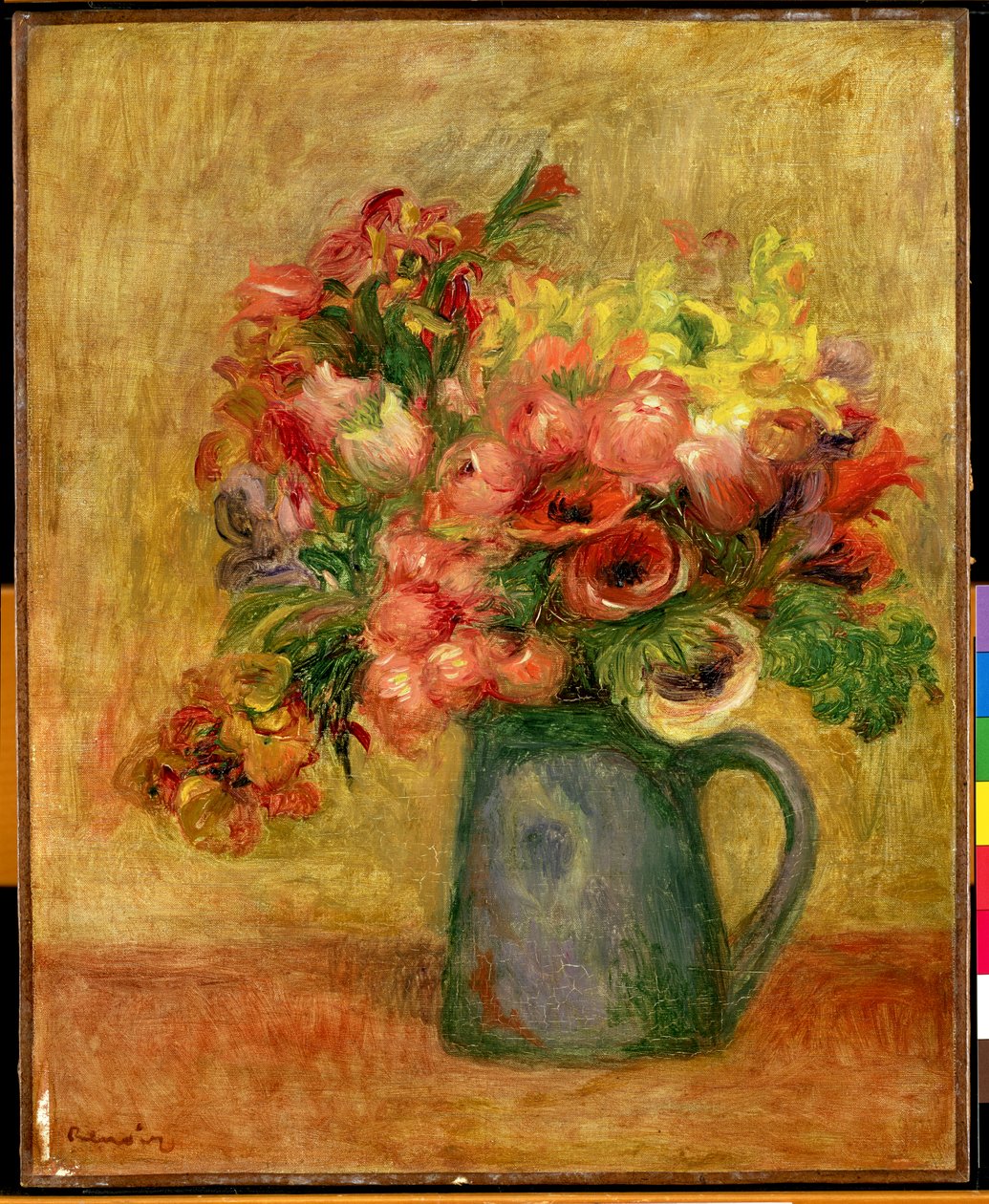 花的投手，c.1889 作者 皮埃尔·奥古斯特·雷诺阿