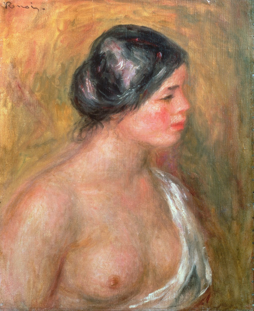 玛德琳布鲁诺的肖像，1913年（油画上的canvaS） 作者 皮埃尔·奥古斯特·雷诺阿