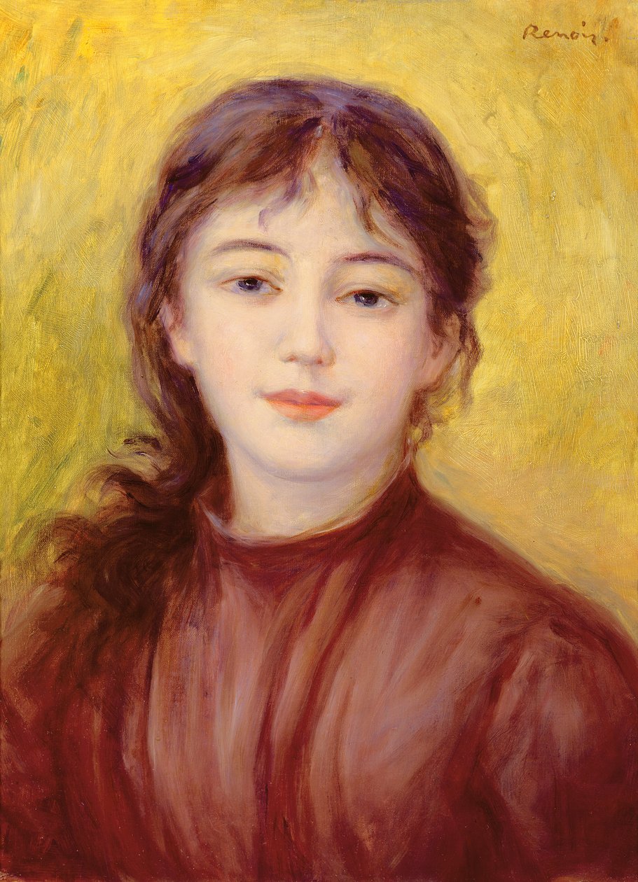 一个女人的肖像，1879年 作者 皮埃尔·奥古斯特·雷诺阿