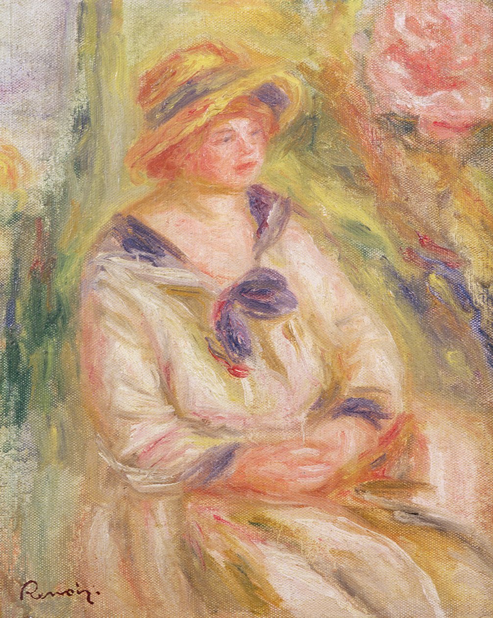 一个女人的肖像，c.1910 作者 皮埃尔·奥古斯特·雷诺阿