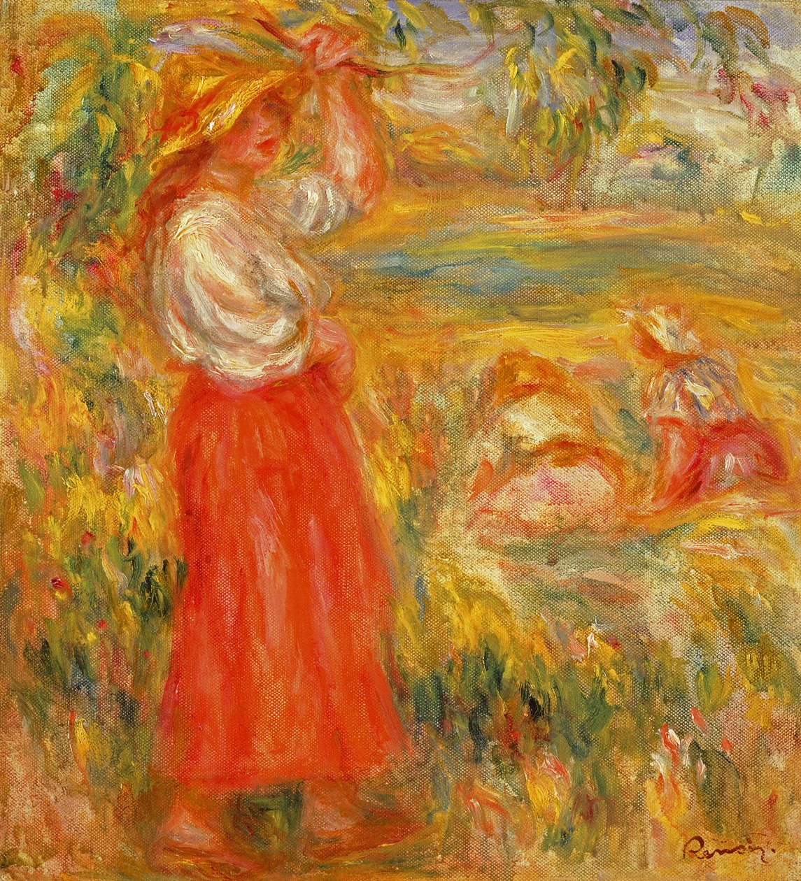 收割者，c.1919 作者 皮埃尔·奥古斯特·雷诺阿