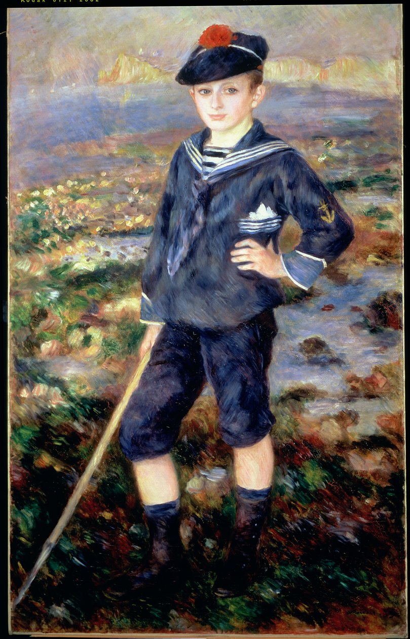 水手男孩（罗伯特努涅斯的肖像），1883年 作者 皮埃尔·奥古斯特·雷诺阿