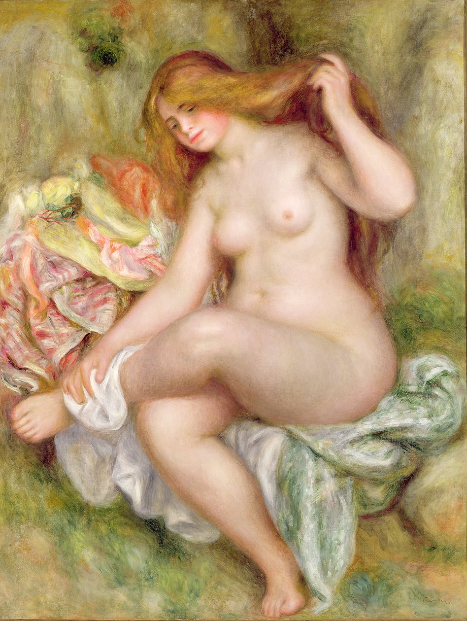 坐着的沐浴者，1903-06 作者 皮埃尔·奥古斯特·雷诺阿