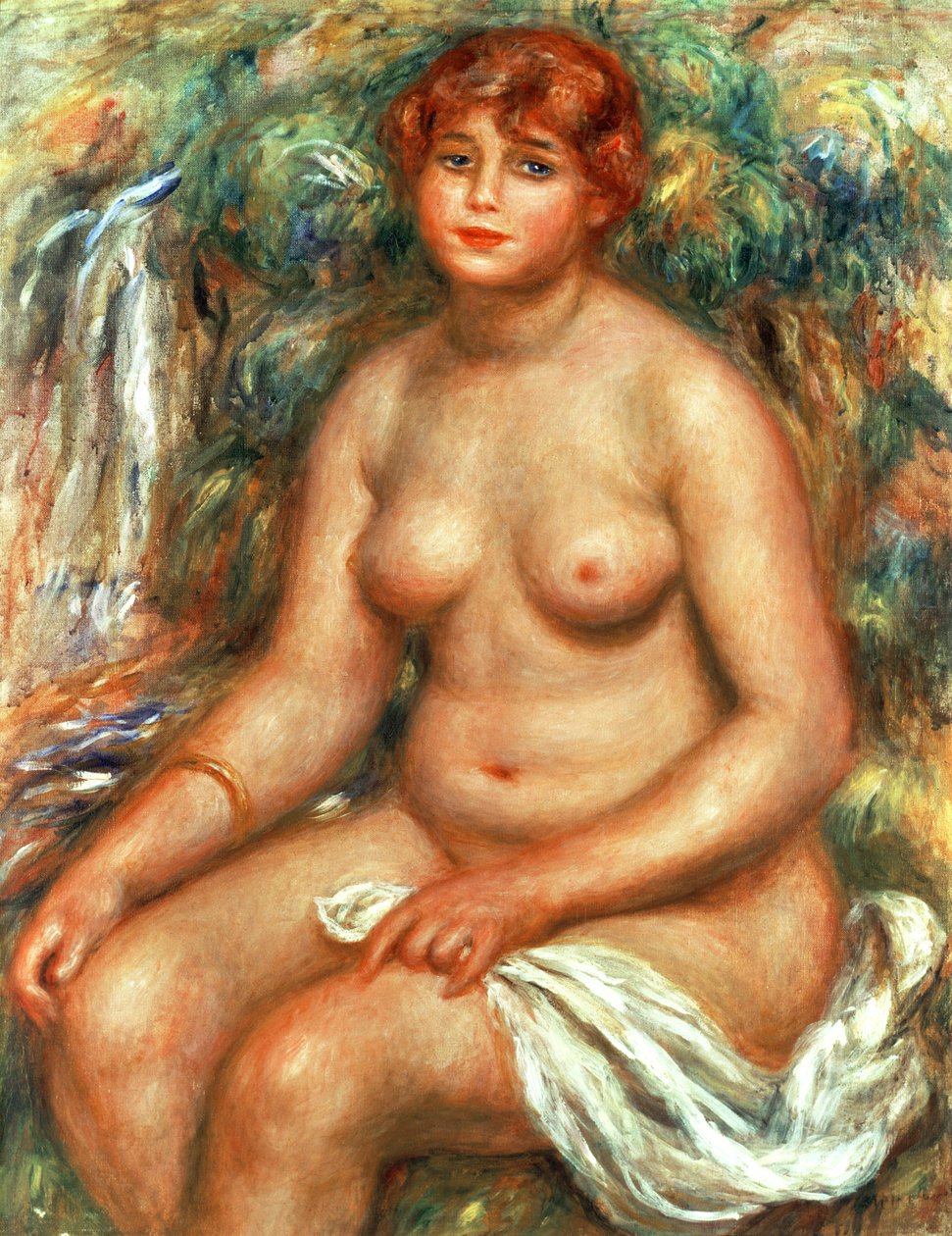 坐着的沐浴者，1916年 作者 皮埃尔·奥古斯特·雷诺阿