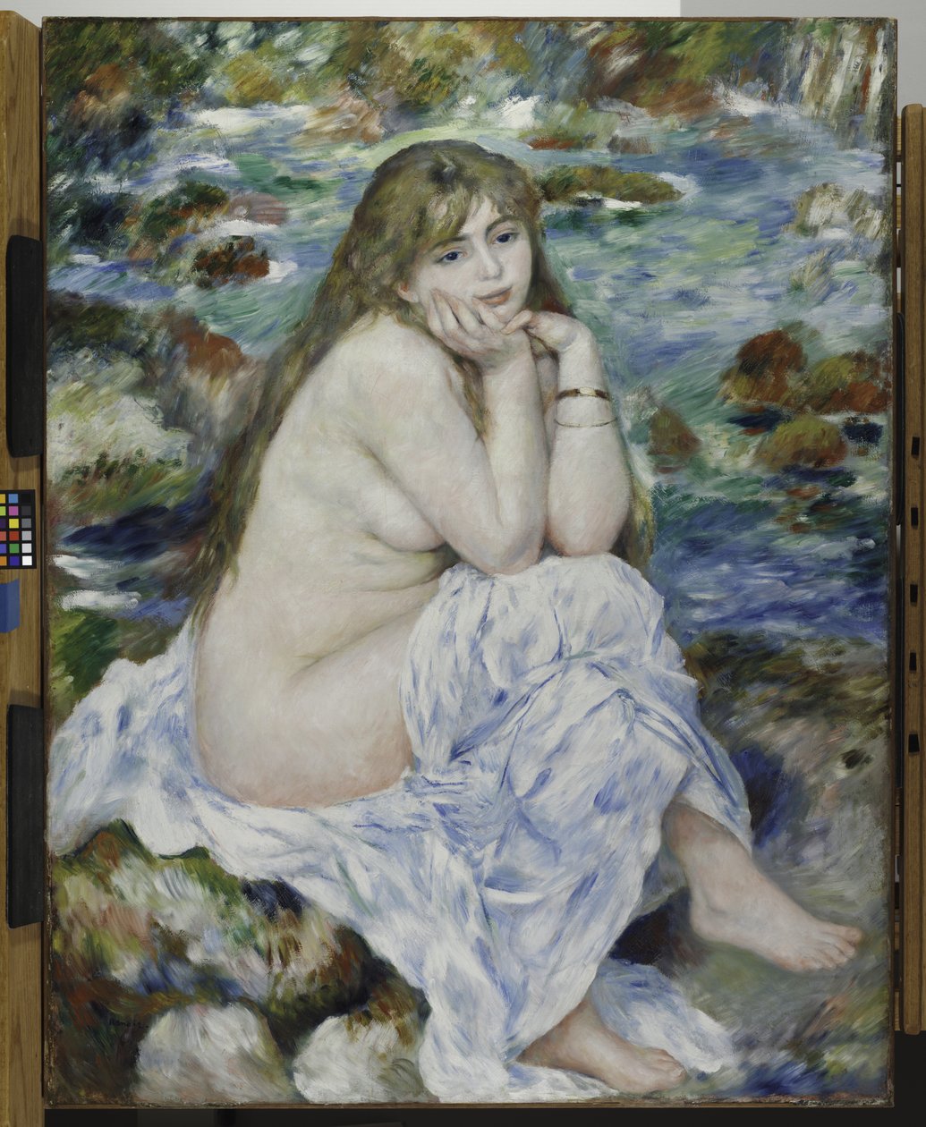 坐着的沐浴者，c.1883-84 作者 皮埃尔·奥古斯特·雷诺阿