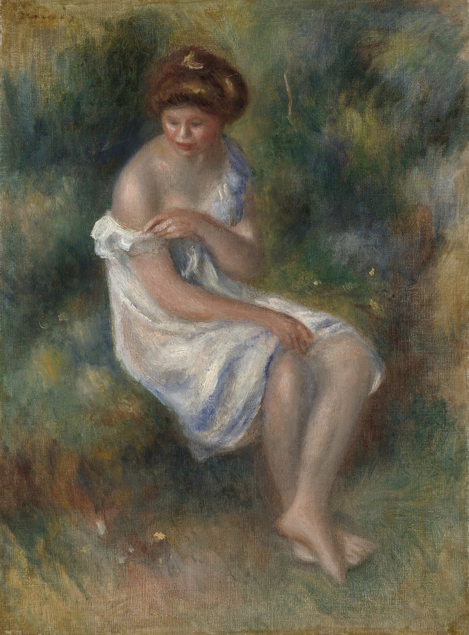 Bather，c.1900 作者 皮埃尔·奥古斯特·雷诺阿