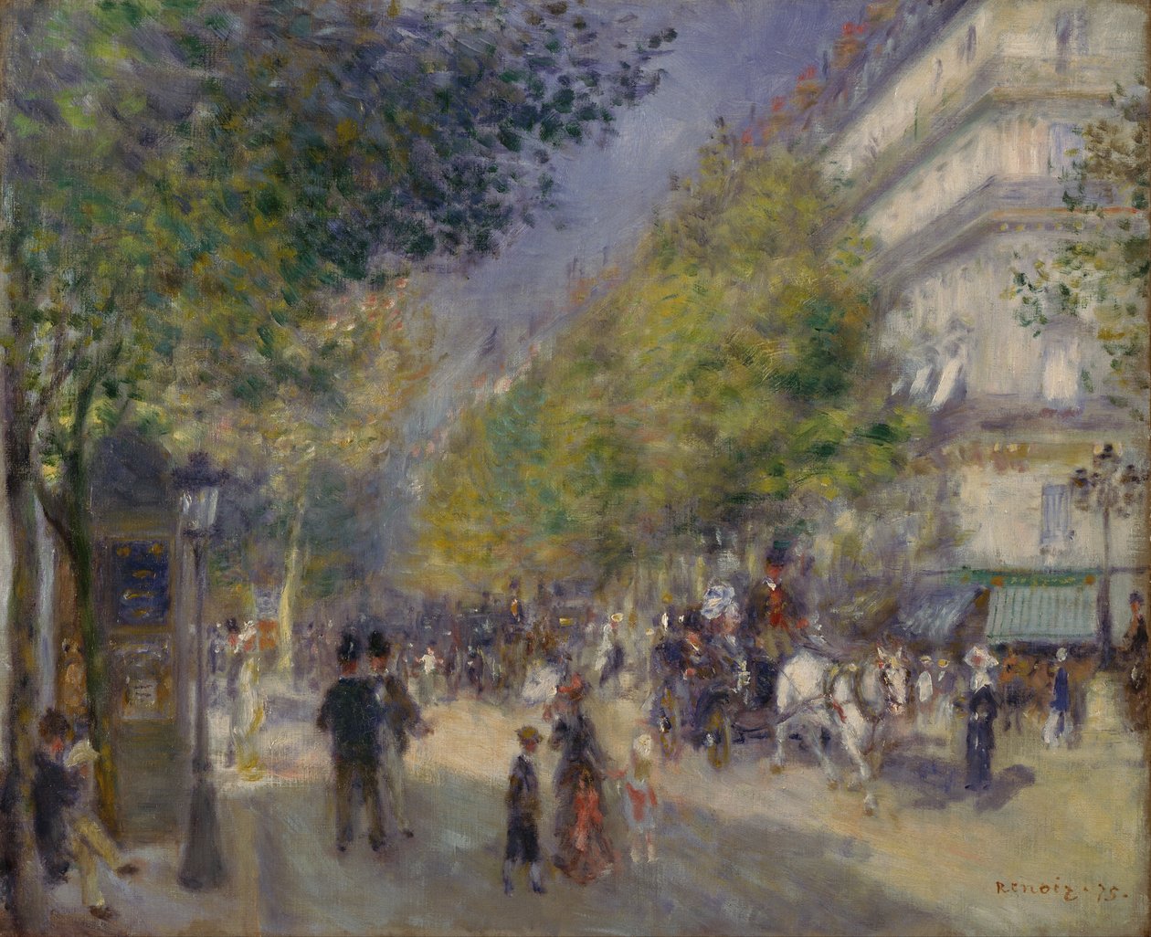The Grands Boulevards 作者 皮埃尔·奥古斯特·雷诺阿