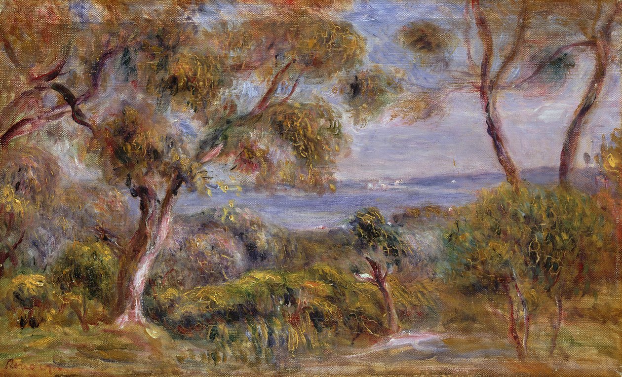 Cagnes的海，c.1910 作者 皮埃尔·奥古斯特·雷诺阿