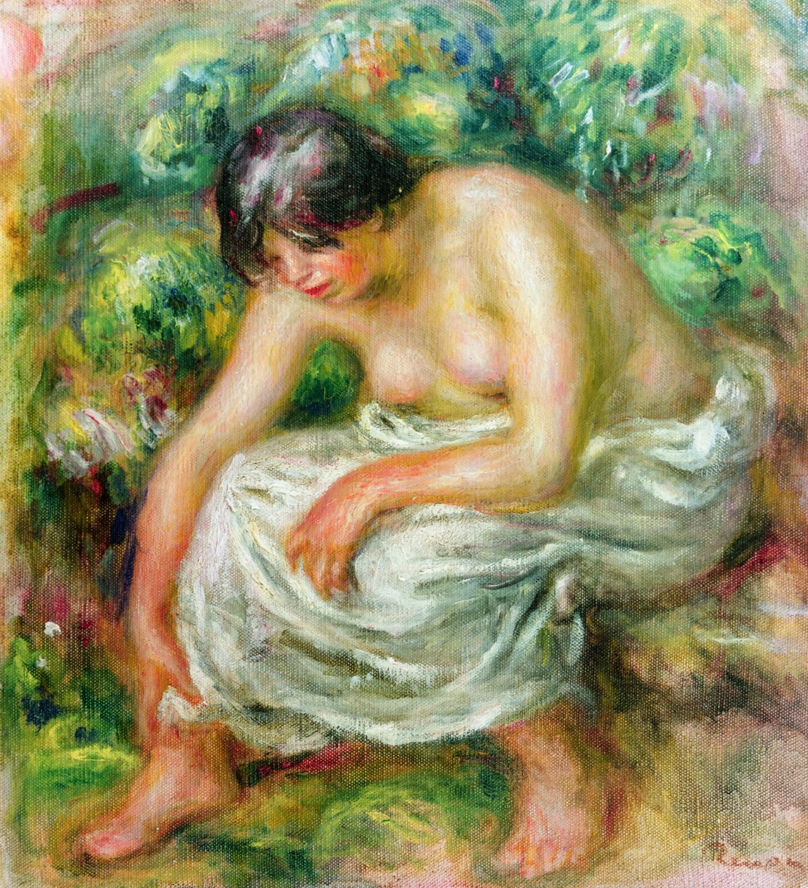 沐浴后的厕所，1915年 作者 皮埃尔·奥古斯特·雷诺阿