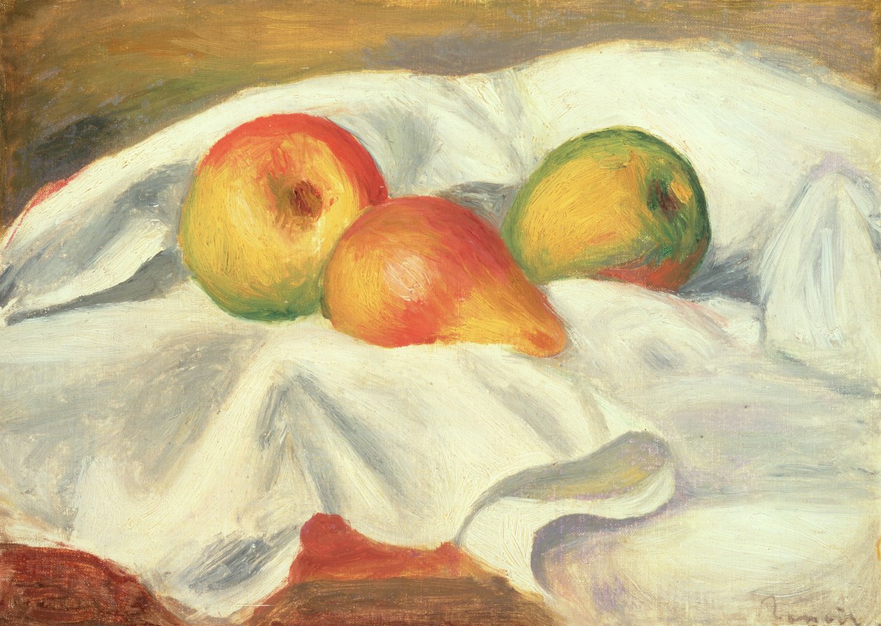 三个梨，c.1885 作者 皮埃尔·奥古斯特·雷诺阿