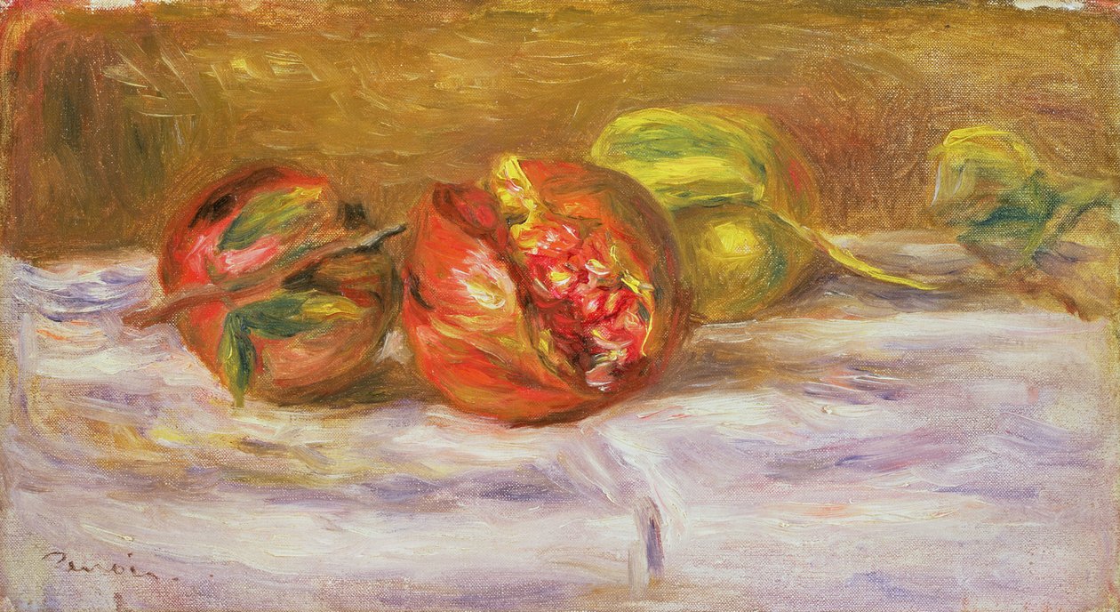 两个石榴，c.1910 作者 皮埃尔·奥古斯特·雷诺阿