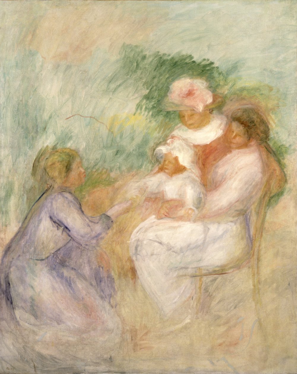 妇女和儿童，c.1896 作者 皮埃尔·奥古斯特·雷诺阿