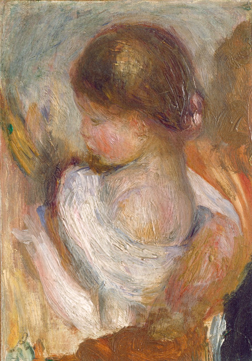 c.1888年轻女孩读书 作者 皮埃尔·奥古斯特·雷诺阿