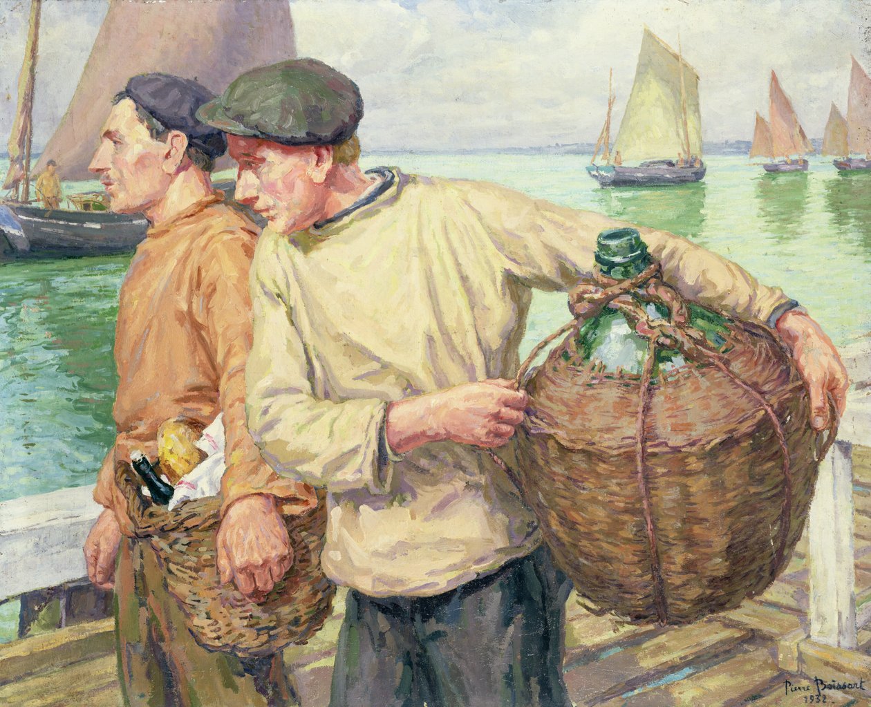 布列塔尼渔民，1932年 作者 皮埃尔·博萨特