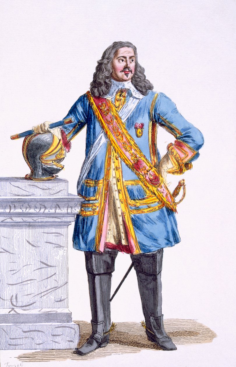 George Monke（1608-70）Albemarle公爵，来自&39;Receuil des Estampes，代表Ranges and Dignites，遵循所有现有国家的服装&39;，1780年出版（手工彩色雕刻） 作者 皮埃尔·杜弗洛斯