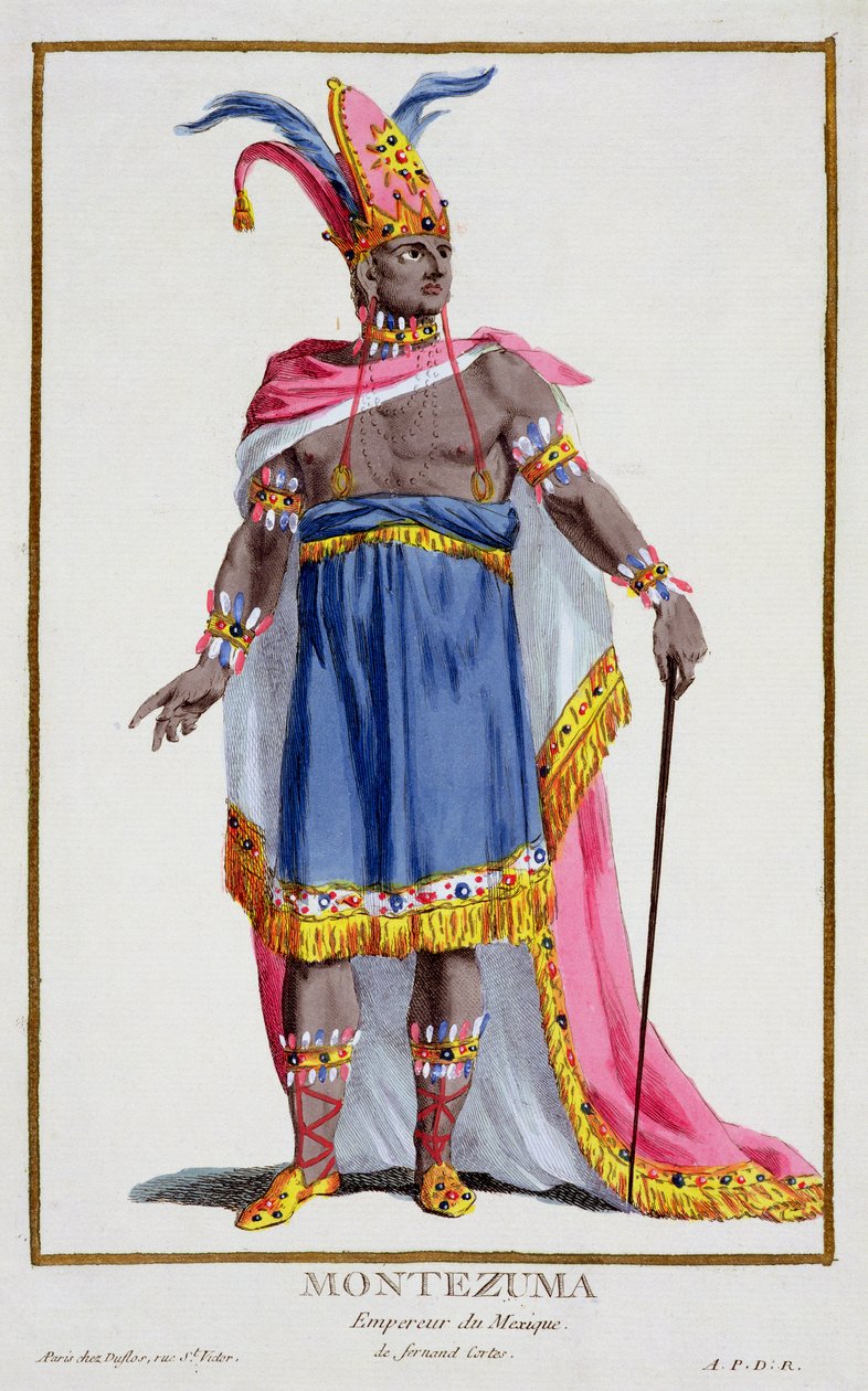 蒙特祖玛，墨西哥皇帝（1466-1520）1780 作者 皮埃尔·杜弗洛斯