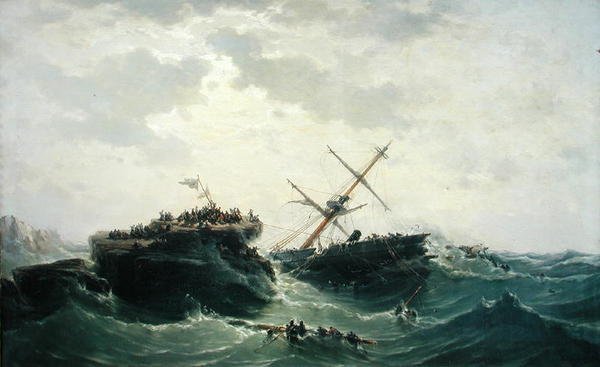 Borysthene沉没，1865年12月15日，1866年 作者 皮埃尔·埃米尔·贝特勒米