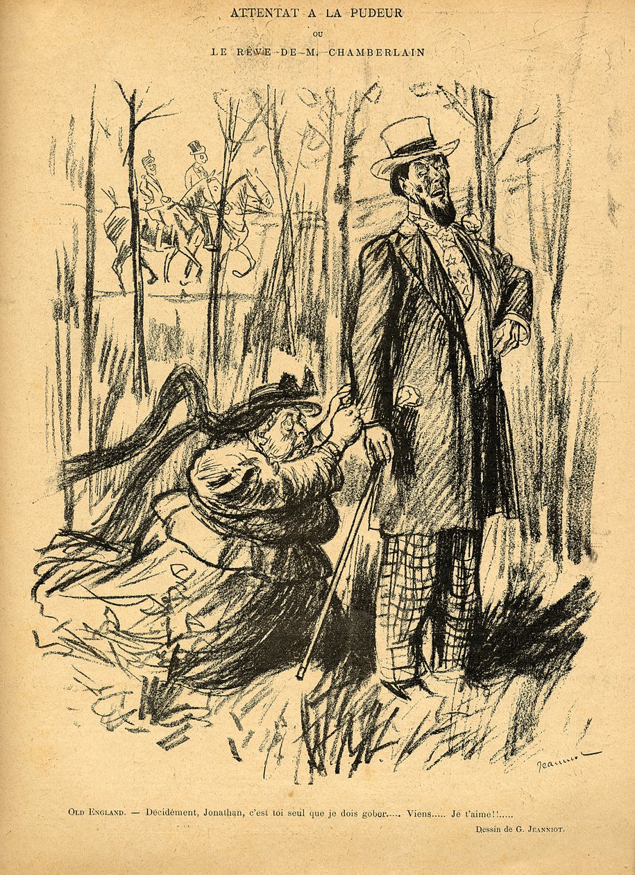 1898年5月28日，来自&39;Le Rire&39;的谦虚或张伯伦先生的梦想 作者 皮埃尔·乔治·让尼奥