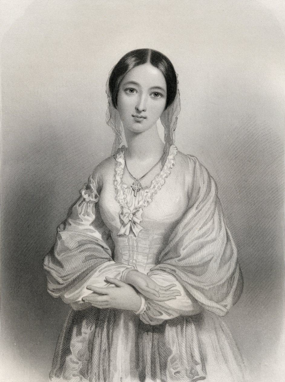 弗洛伦斯·南丁格尔（1820-1910）来自&39;世界着名女性&39;的插图来自Mary Cowden Clarke，1858年 作者 皮埃尔·古斯塔夫·尤金·斯塔尔