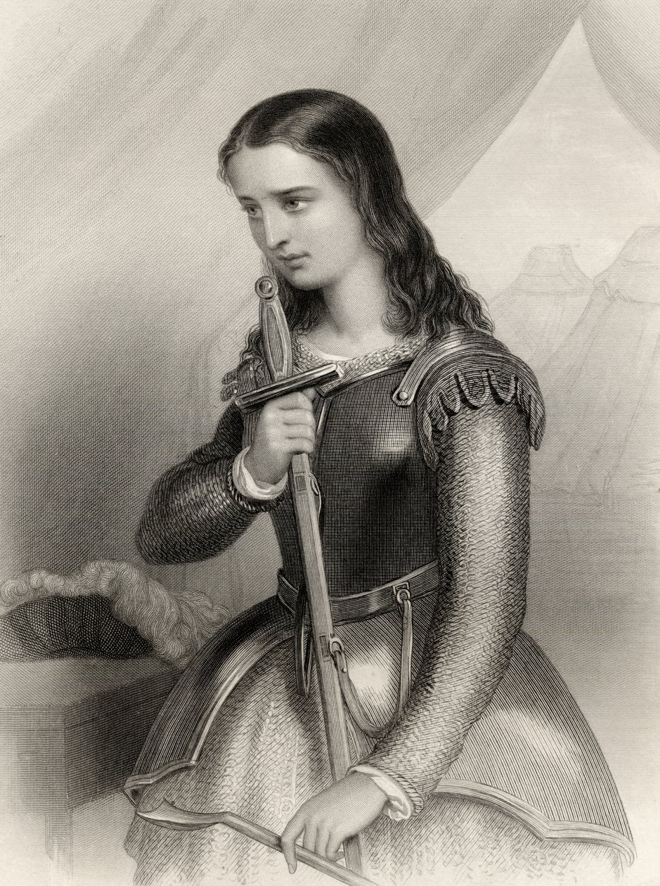 Joan of Arc（1412-31）来自&39;世界着名女性&39;的玛丽·考登克拉克，1858年 作者 皮埃尔·古斯塔夫·尤金·斯塔尔