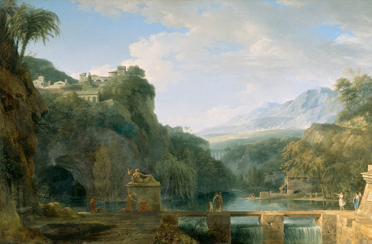 古希腊的风景，1786年 作者 皮埃尔·亨利·德·瓦朗谢讷