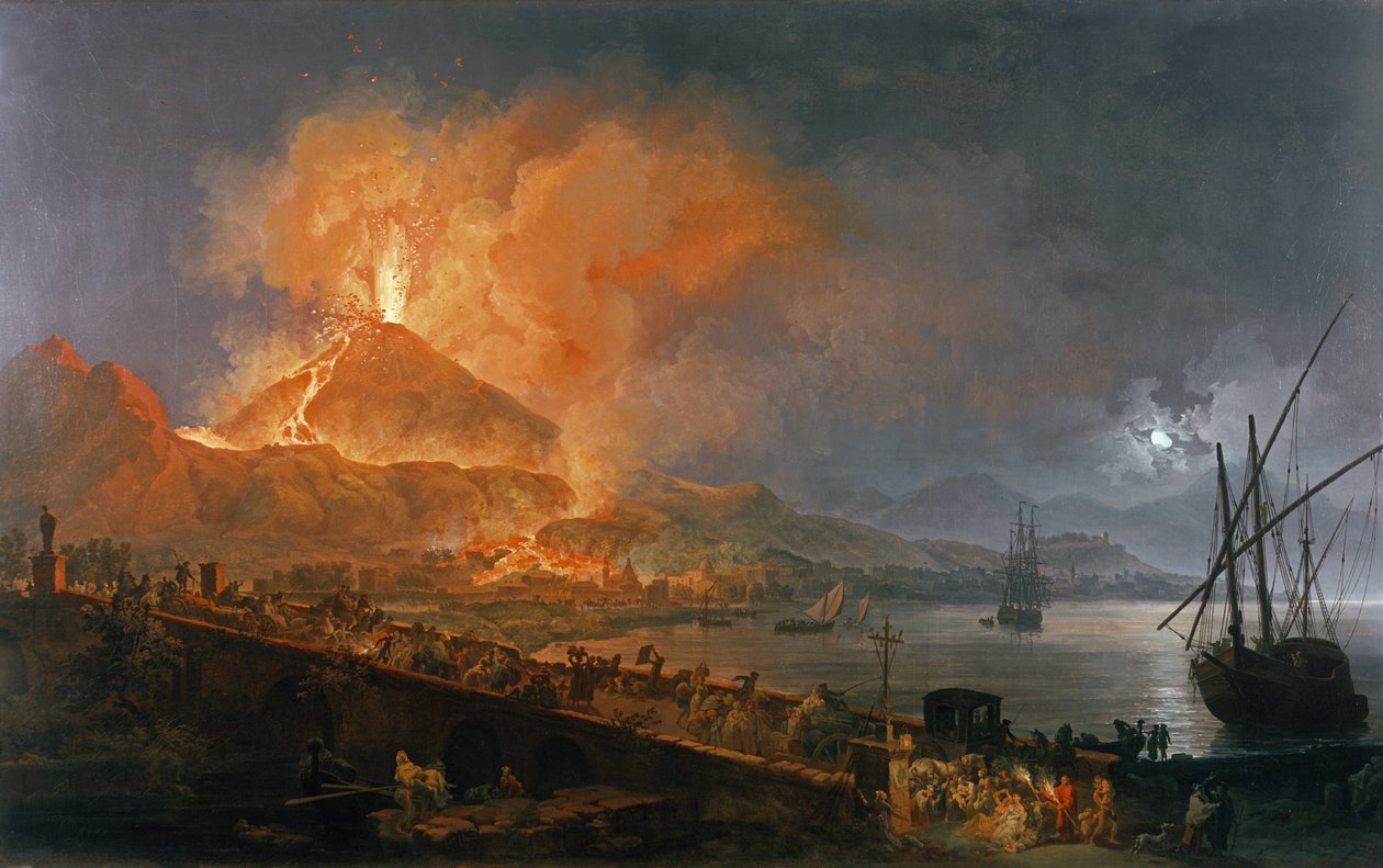 维苏威火山于1771年爆发 作者 皮埃尔·雅克·沃尔莱尔