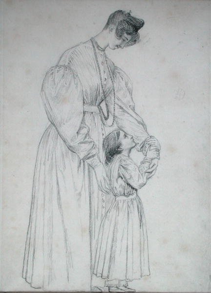 1827年，吉索尔夫人和她的女儿 作者 皮埃尔·简·大卫·丹格斯