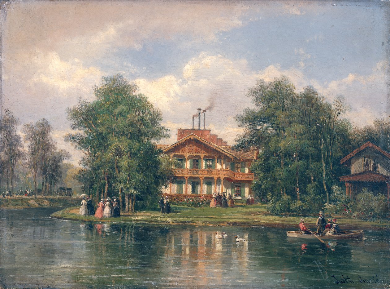 1862年，Bois de Vincennes的黄色小木屋 作者 皮埃尔·贾斯汀·奥弗里