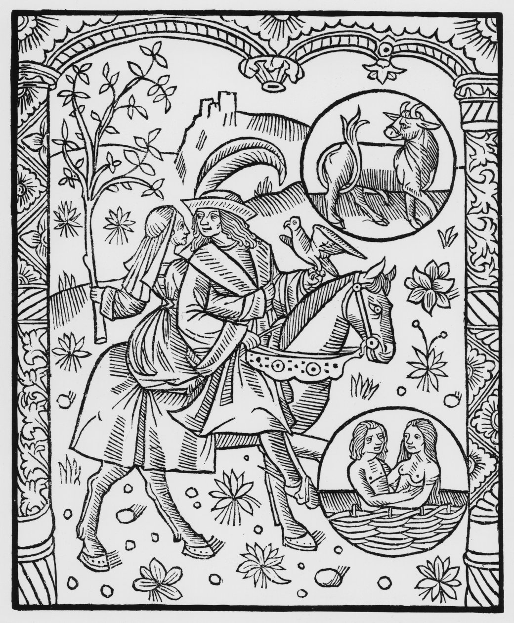 5月，来自&39;Almanach des Bergers&39;，1491（xylograph） 作者 皮埃尔·勒·鲁格