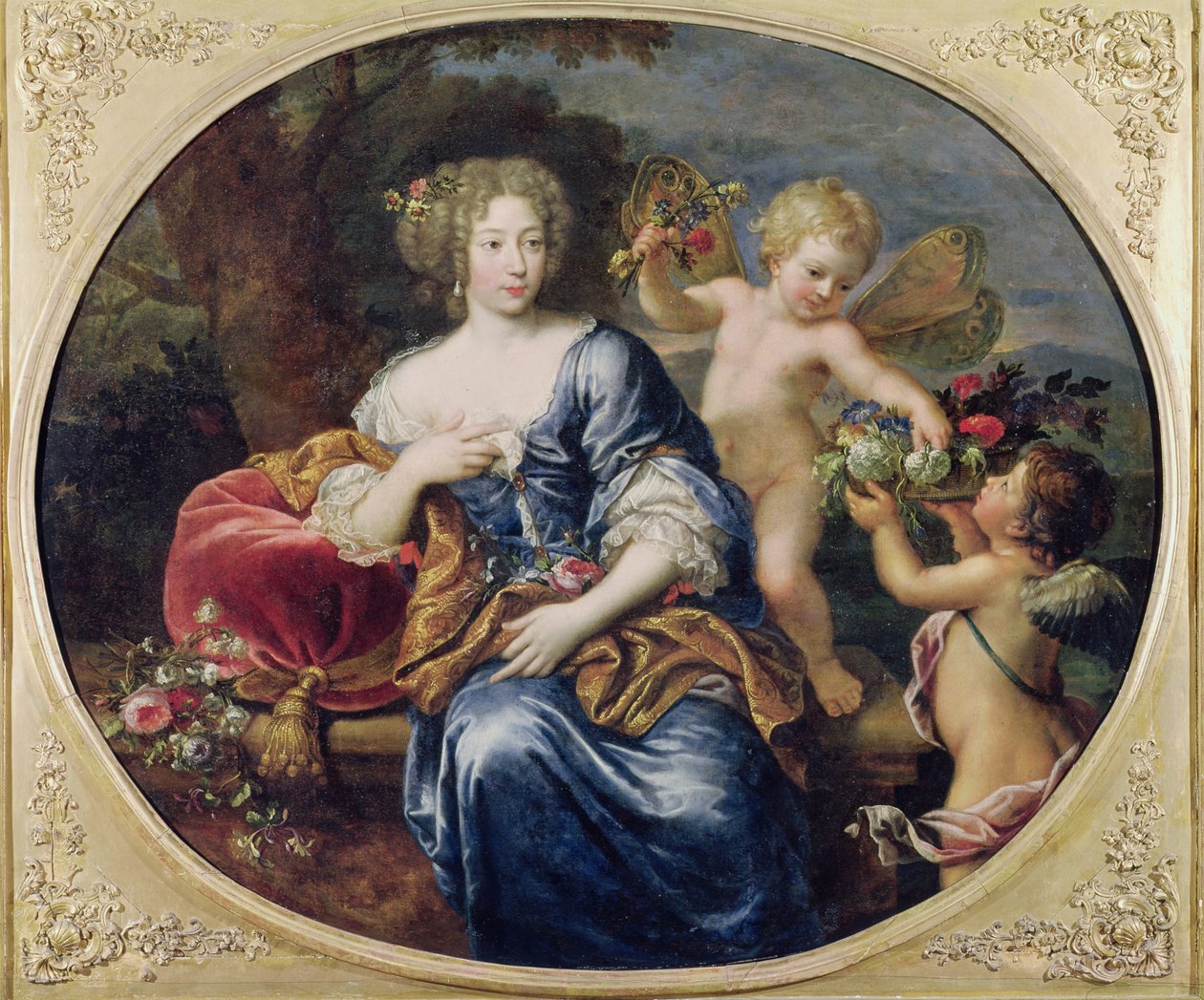 被认为是Rochechouart de Mortemart（1640-1707）Marquise de Montespan的Francoise-Athenais的肖像 作者 皮埃尔·米尼亚德