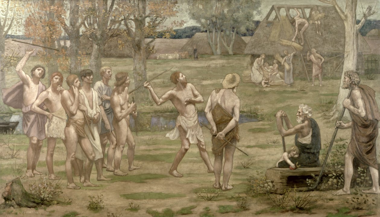 Ludus Pro Patria，1883年（面料上油） 作者 皮埃尔·普维斯·德·沙瓦纳