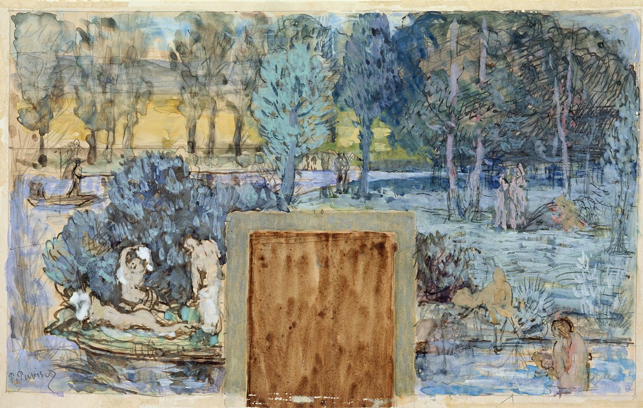 1891年夏天（纸上水粉和水粉） 作者 皮埃尔·普维斯·德·沙瓦纳