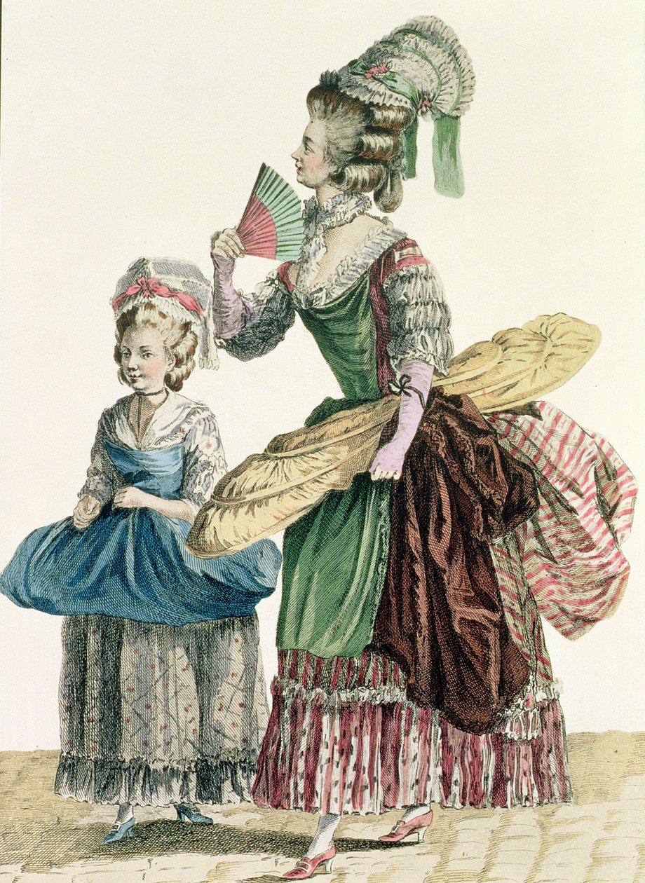一位优雅的裁缝提供她的作品，来自&39;Galeries des Modes et Costumes Francais&39;，由Dupin雕刻，1778年 作者 皮埃尔·托马斯·勒克莱尔