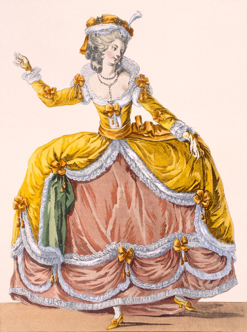 &39;Grande robe a la Sultane&39;，来自&39;Galeries des Modes et Costumes Francais&39;的第167号，c.1778-87 99：衣服;传统服饰;传统服饰;时尚;插图; c18t 作者 皮埃尔·托马斯·勒克莱尔