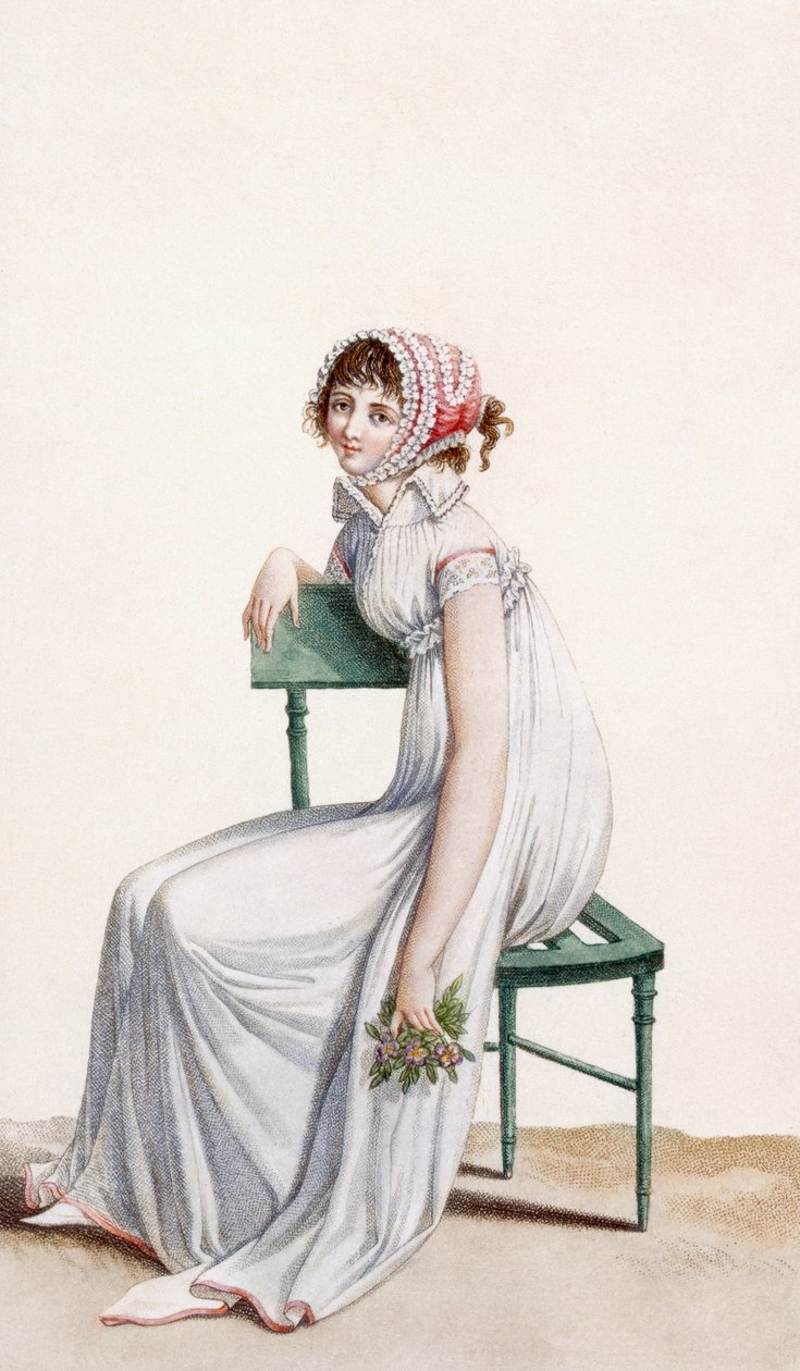 礼服衬衫，插图来自&39;女士和模特杂志&39;，1799年 作者 皮埃尔·德拉·迈桑格