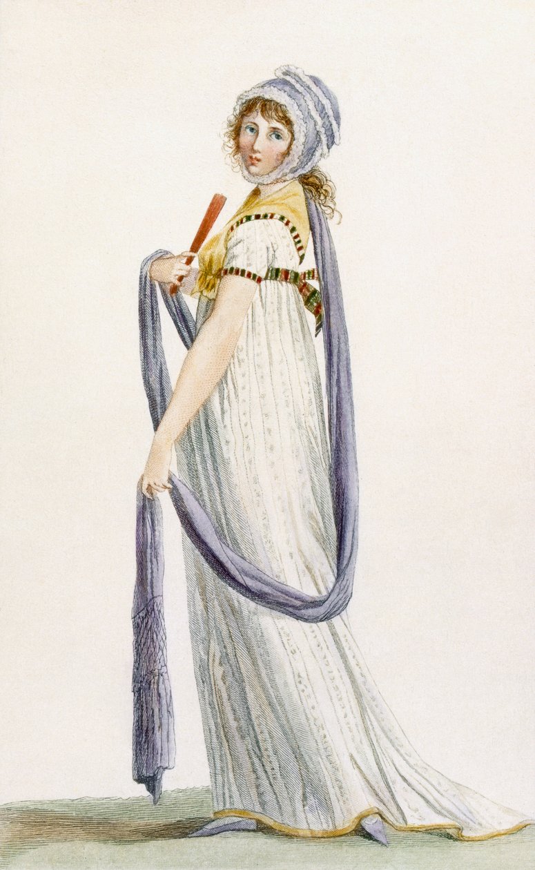 &39;Half-Dressed Toilet&39;，来自&39;Journal des Dames et des Modes&39;，1799年 作者 皮埃尔·德拉·迈桑格