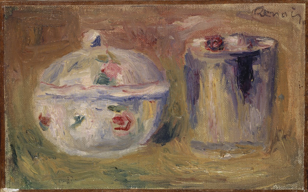 糖碗和烧杯，c.1900 作者 皮埃尔·奥古斯特·雷诺阿